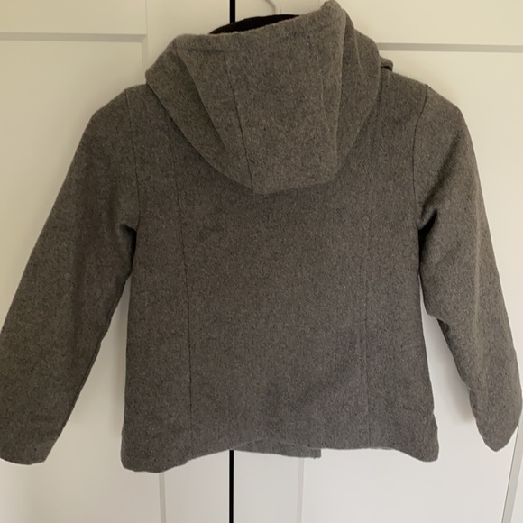 Old navy hooded wool coat girls small - Picture 3 of 4